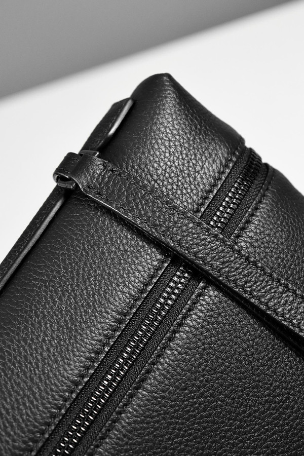 Loro Piana xtra Pouch L29  Grained Calfskin Black