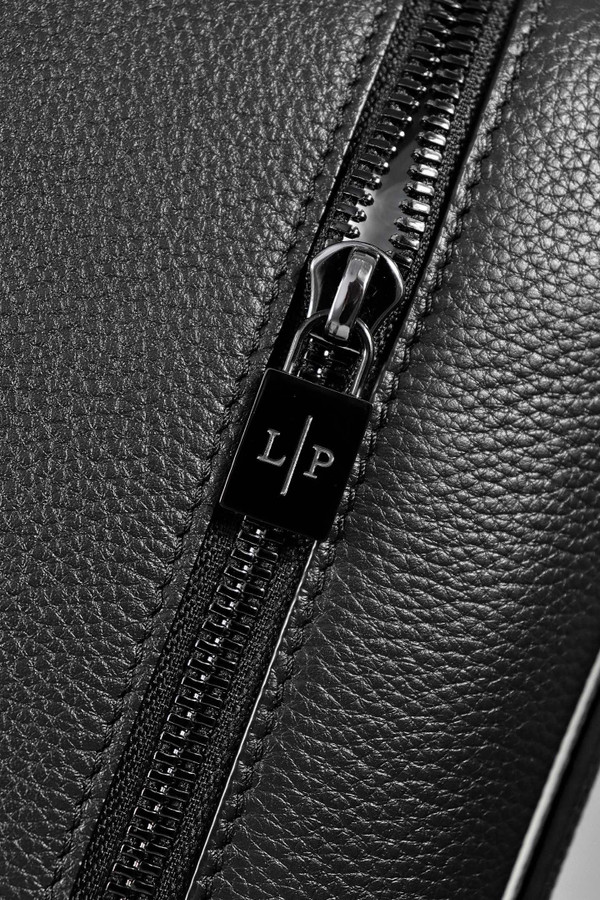 Loro Piana xtra Pouch L29  Grained Calfskin Black