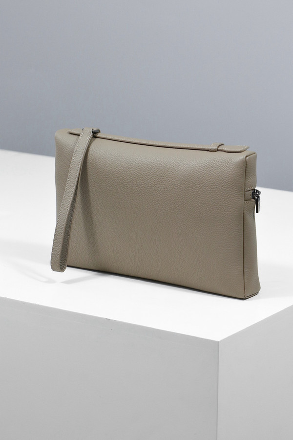 Loro Piana xtra Pouch L29  Grained Calfskin  Light Trench/Onyx