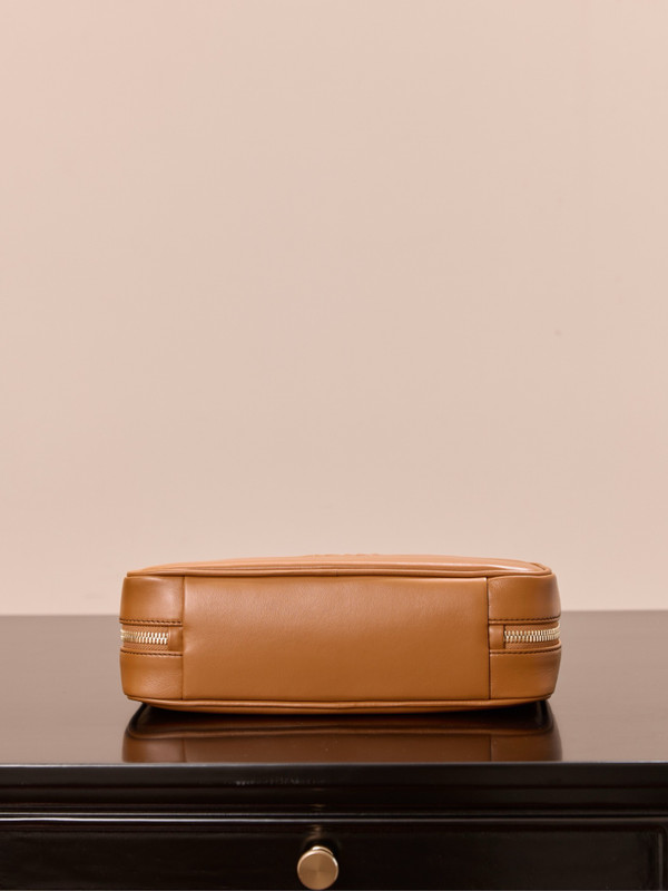 Miu Miu Beau leather bag Cognac