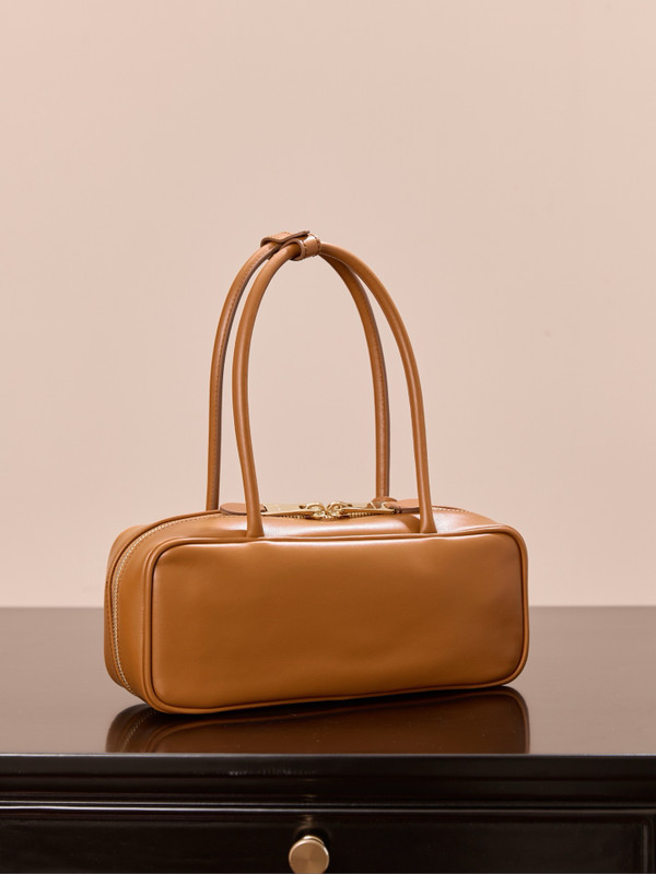 Miu Miu Beau leather bag Cognac