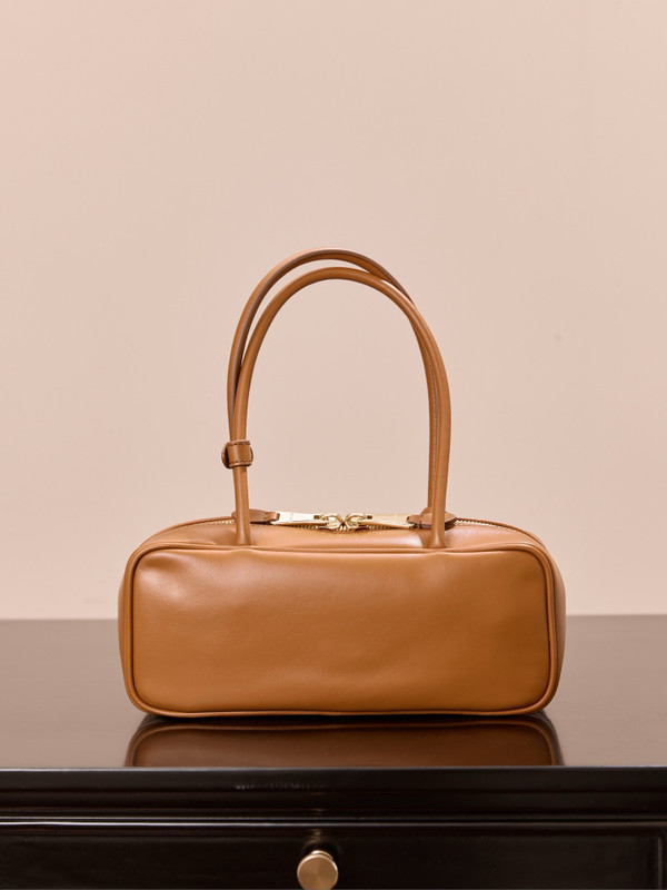 Miu Miu Beau leather bag Cognac