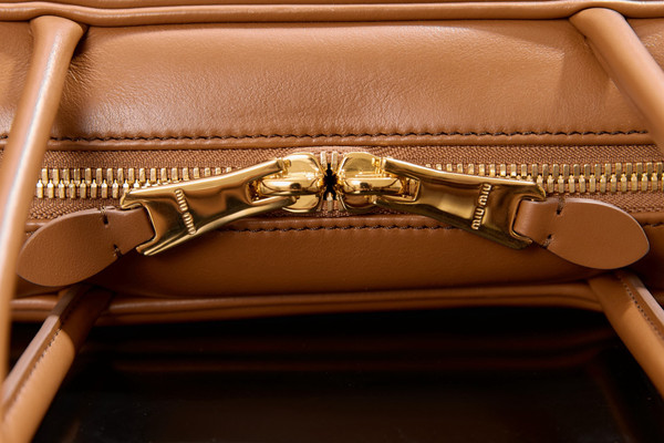 Miu Miu Beau leather bag Cognac