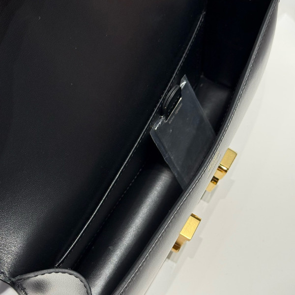 Hermès Constance Elan handbag in Black Box Leather with Gold Hardware