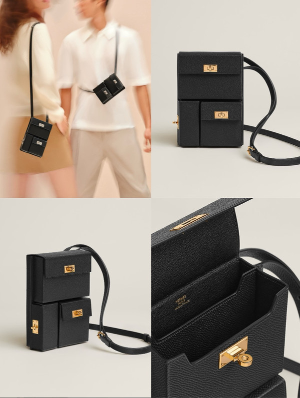 Hermes Kelly Multipocket To Go pouch Black