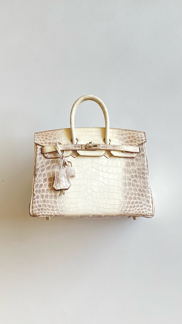 Hermes Matte Himalayan Niloticus Crocodile  Birkin bag 25cm