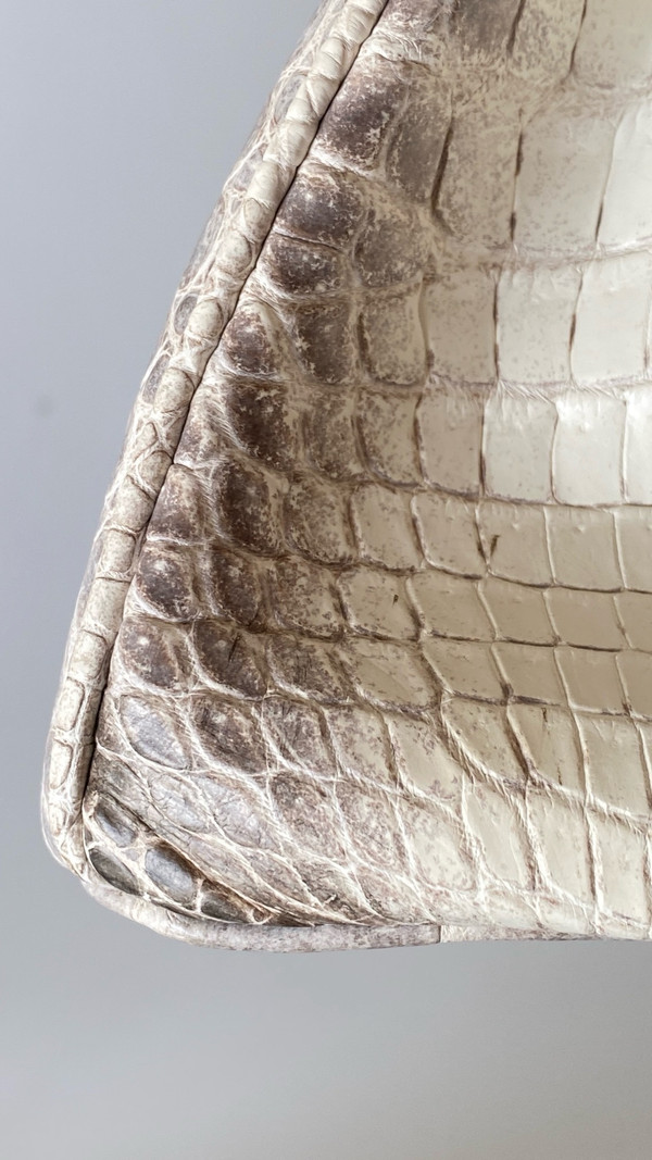 Hermes Matte Himalayan Niloticus Crocodile  Birkin bag 25cm