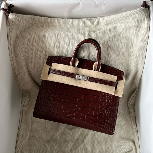 Hermès Birkin 20 Havana  Alligator Palladium Hardware