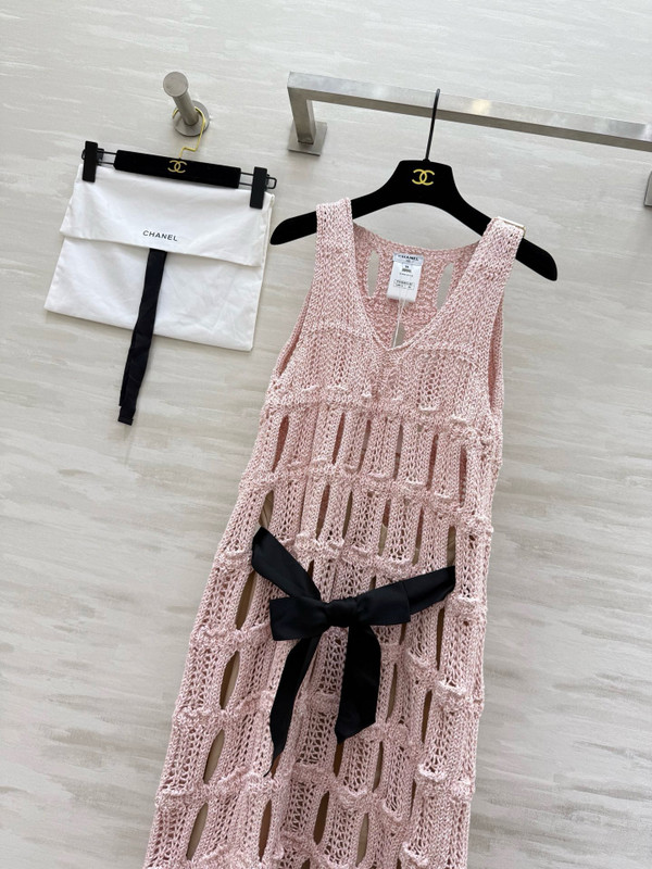 Chanel SPRING-SUMMER 2025   DRESS   Cotton & Silk  Pink