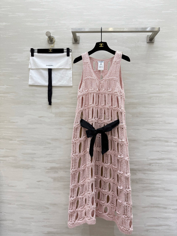 Chanel SPRING-SUMMER 2025   DRESS   Cotton & Silk  Pink