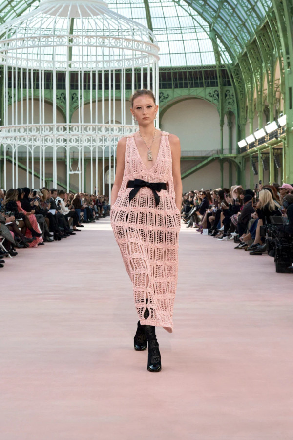Chanel SPRING-SUMMER 2025   DRESS   Cotton & Silk  Pink