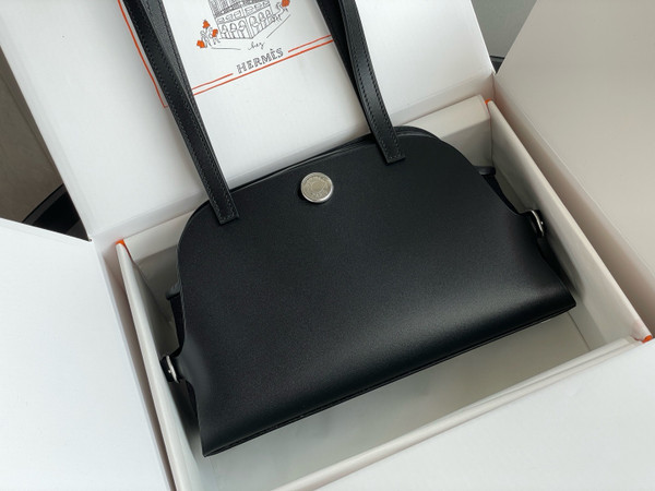 Hermes Tablier Sellier bag Black with Palladium Hardware