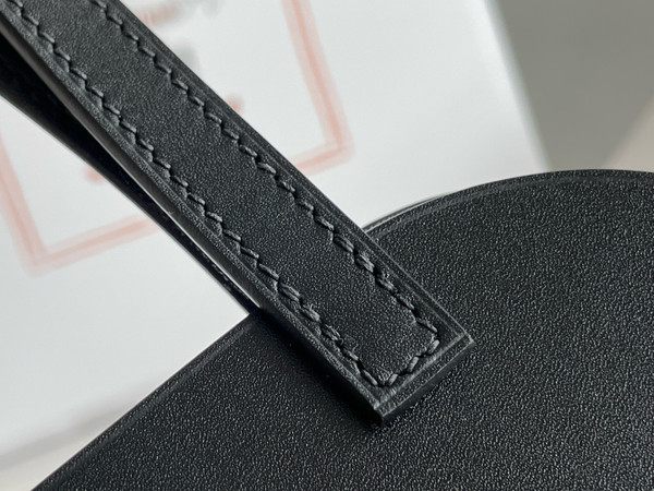 Hermes Tablier Sellier bag Black with Palladium Hardware
