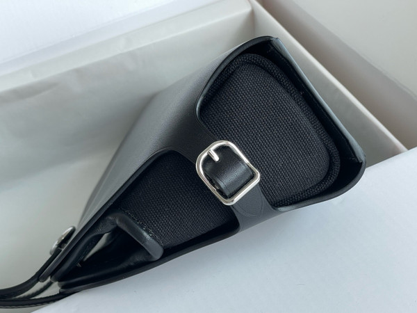 Hermes Tablier Sellier bag Black with Palladium Hardware