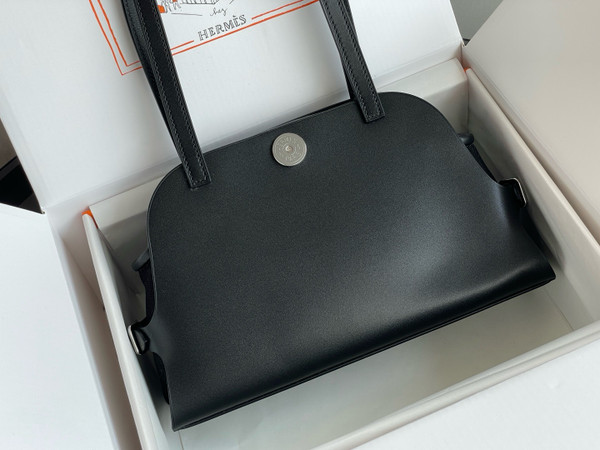 Hermes Tablier Sellier bag Black with Palladium Hardware