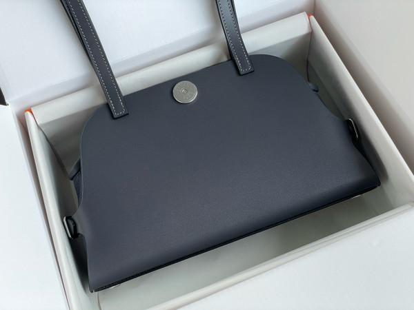 Hermes Tablier Sellier bag Graphite with Palladium Hardware