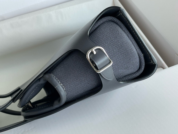 Hermes Tablier Sellier bag Graphite with Palladium Hardware