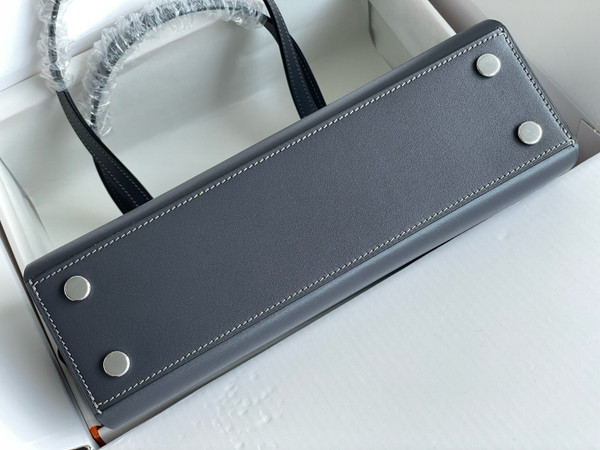 Hermes Tablier Sellier bag Graphite with Palladium Hardware