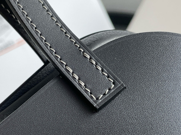 Hermes Tablier Sellier bag Graphite with Palladium Hardware
