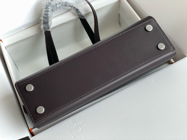 Hermes Tablier Sellier bag Ebene with Palladium Hardware