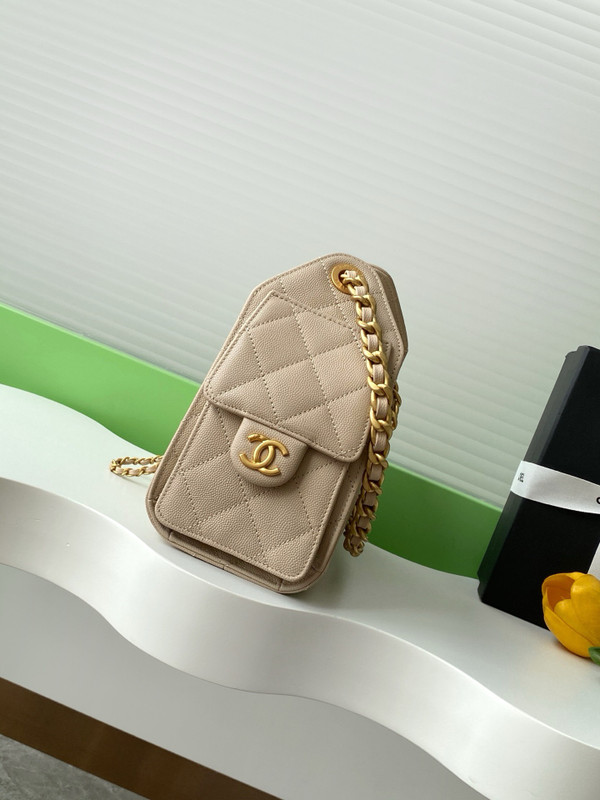 Chanel SPRING-SUMMER 2025 CHANEL 25 SMALL HANDBAG BEIGE