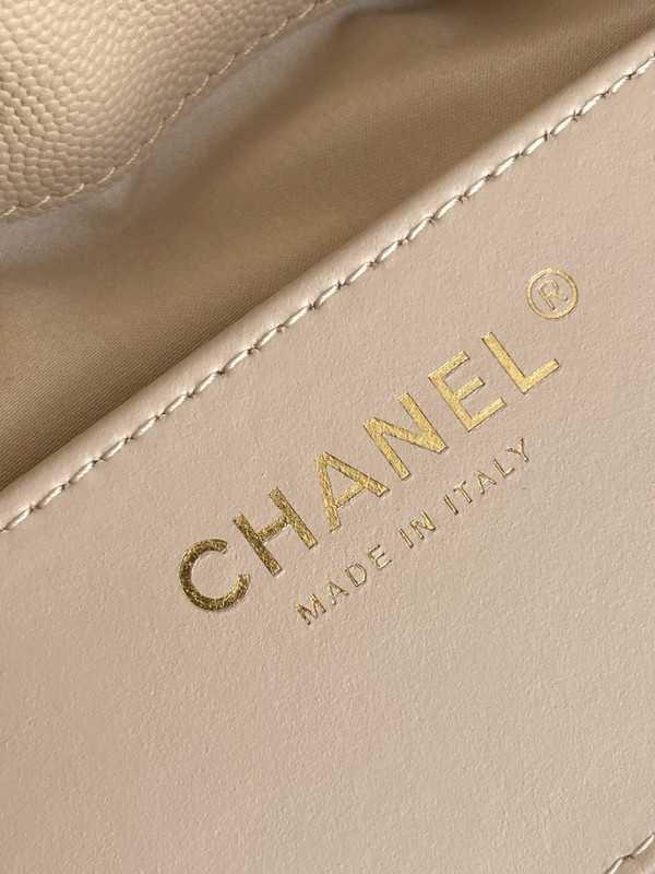 Chanel SPRING-SUMMER 2025 CHANEL 25 SMALL HANDBAG BEIGE