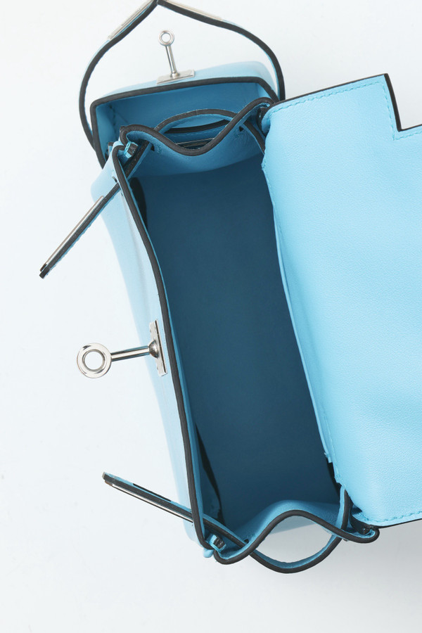 HERMÈS KELLY JUMP BAG CANDY BLUE SWIFT LEATHER  PALLADIUM HARDWARE