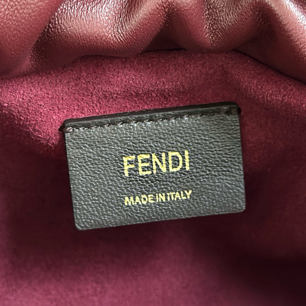 Fendi Mamma Baguette Large  nappa leather bag Bordeaux
