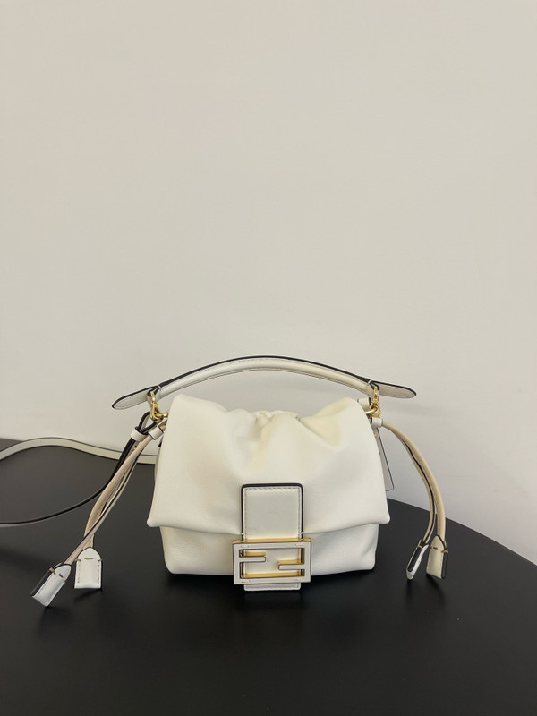 Fendi Mamma Baguette Small White