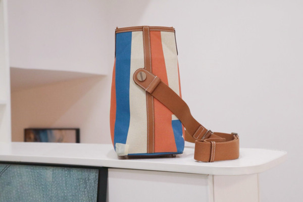 HERMÈS R.M.S 12H BAG ECRU/BEIGE/FAUVE/ORANGE PALLADIUM HARDWARE