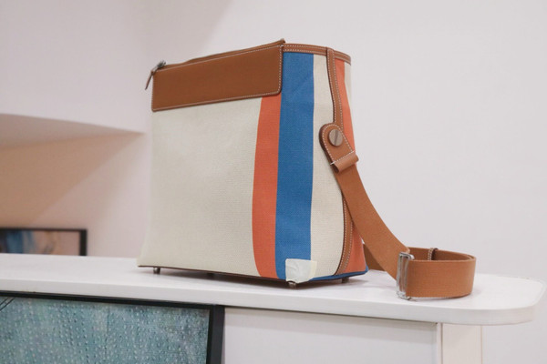 HERMÈS R.M.S 12H BAG ECRU/BEIGE/FAUVE/ORANGE PALLADIUM HARDWARE