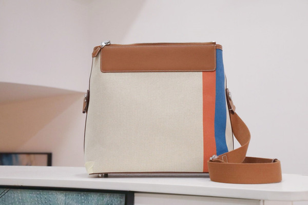 HERMÈS R.M.S 12H BAG ECRU/BEIGE/FAUVE/ORANGE PALLADIUM HARDWARE