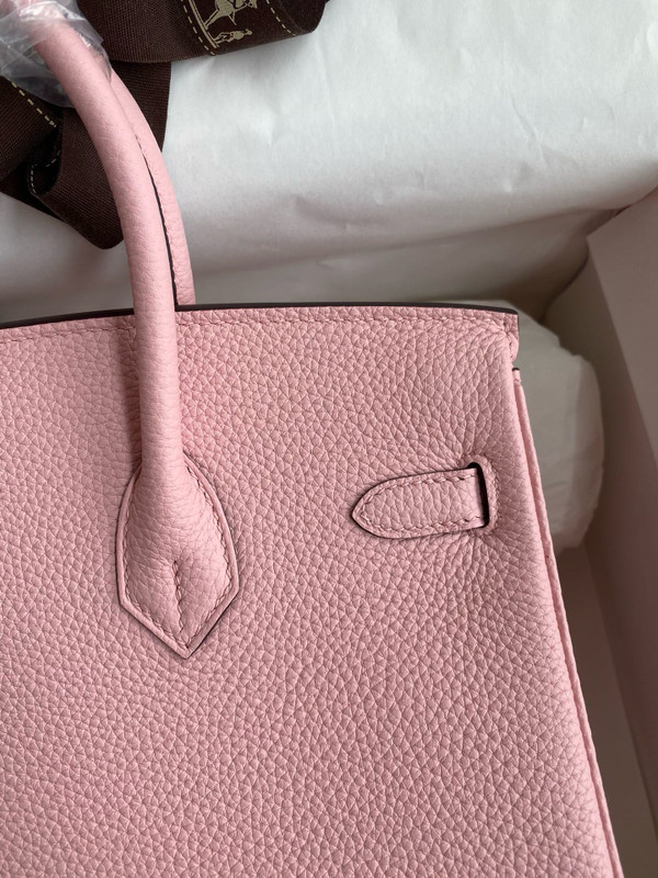 Hermes Sakura Rose Birkin 25 cm Togo Gold Hardware