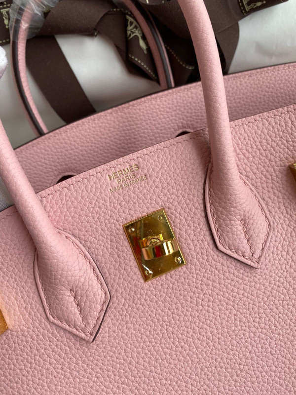Hermes Sakura Rose Birkin 25 cm Togo Gold Hardware