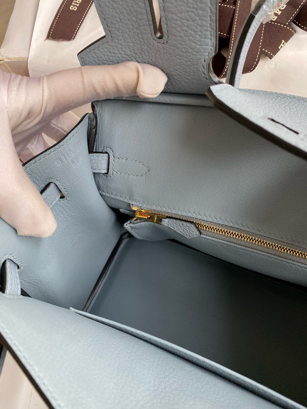 Hermes Blue Line Birkin 25 cm Togo Gold Hardware