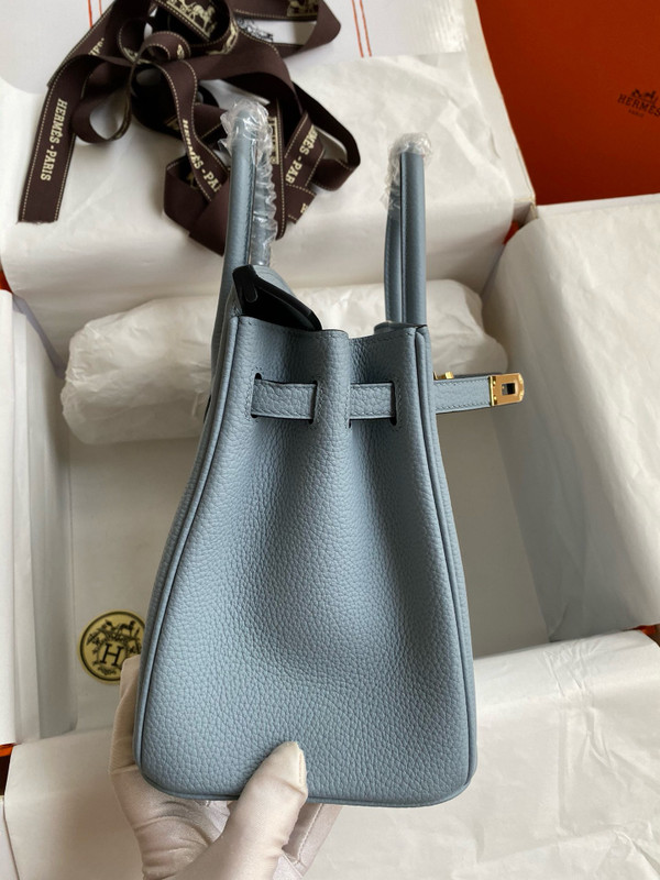 Hermes Blue Line Birkin 25 cm Togo Gold Hardware