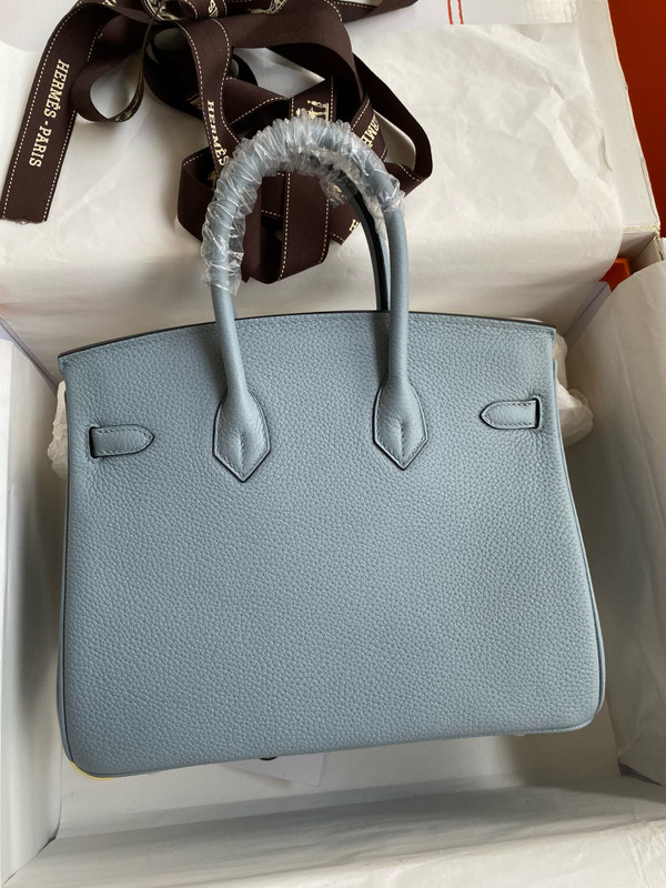 Hermes Blue Line Birkin 25 cm Togo Gold Hardware