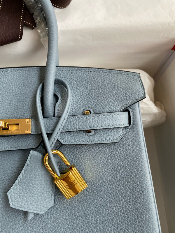 Hermes Blue Line Birkin 25 cm Togo Gold Hardware
