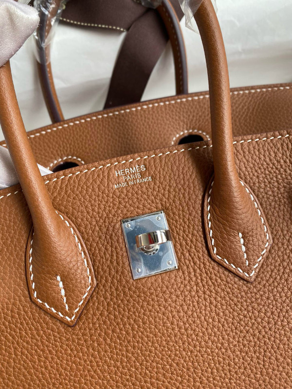 Hermes Gold Birkin 25 cm Togo Palladium Hardware