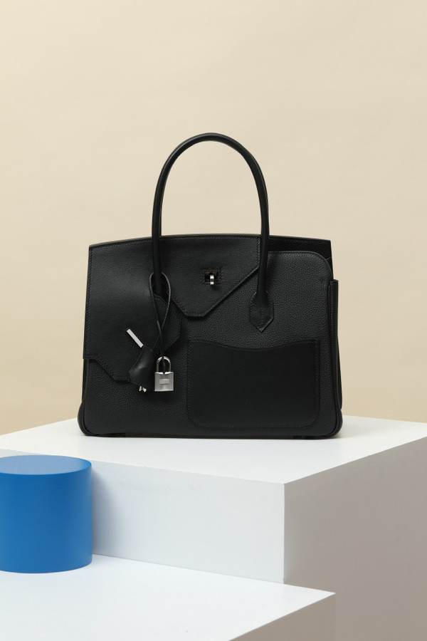 Hermès Birkin en Desordre Black Togo and Swift Palladium Hardware