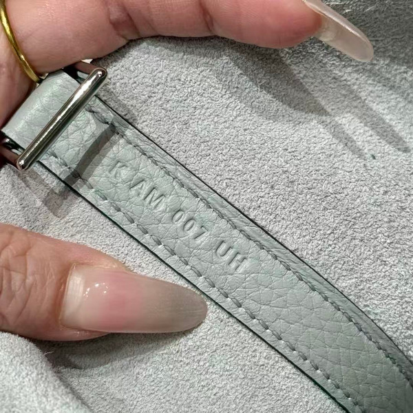 Hermes Bleu Pale Picotin Lock 18 Togo Leather Bag