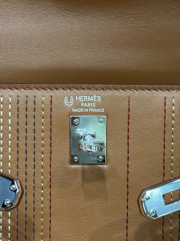 HERMÈS KELLY 25 SAN FRANCISCO GOLD JONATHAN LEATHER PALLADIUM HARDWARE