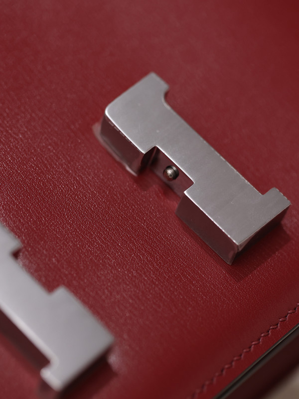 Hermes Constance 19 Rough H Box calf leather Palladium hardware