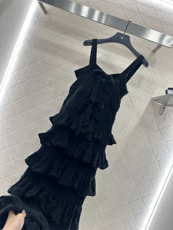 Chanel Fall-Winter 2025/26 Long Dress Mohair & Silk Black