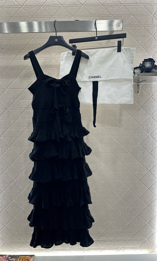 Chanel Fall-Winter 2025/26 Long Dress Mohair & Silk Black