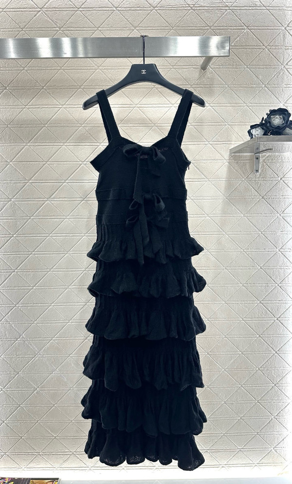 Chanel Fall-Winter 2025/26 Long Dress Mohair & Silk Black