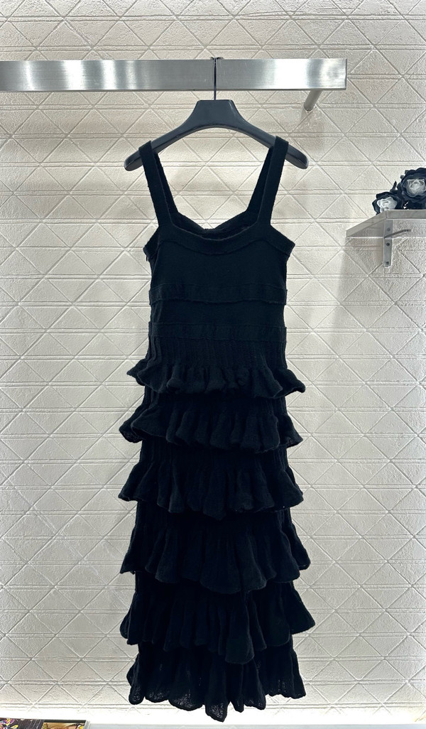 Chanel Fall-Winter 2025/26 Long Dress Mohair & Silk Black