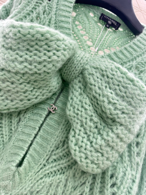 Chanel Fall-Winter 2025/26   Short Dress   Mohair & Wool  Light Green