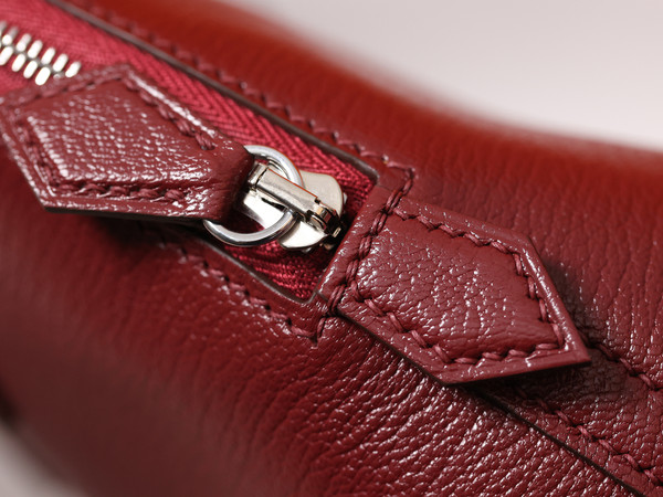 HERMÈS BOLIDE 1923 MINI BAG MYSORE GOATSKIN PALLADIUM HARDWARE ROUGH H