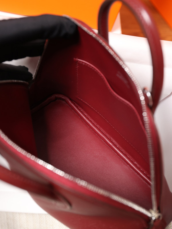 HERMÈS BOLIDE 1923 MINI BAG MYSORE GOATSKIN PALLADIUM HARDWARE ROUGH H